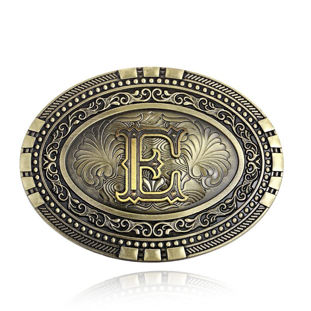 5499 Western cowboy belt buckle initials ABCDEF TO Z 's novelty upgraded